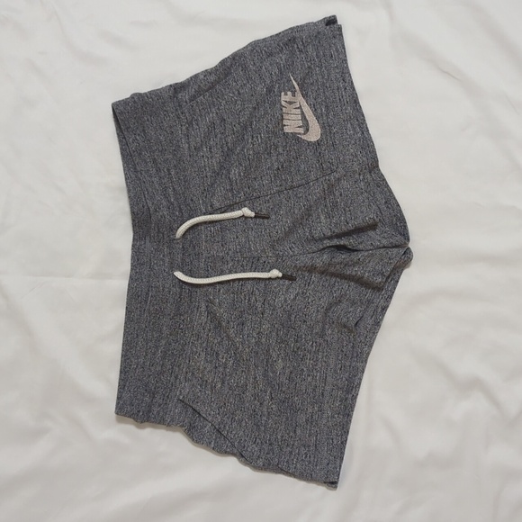 Nike Loungewear Athletic Shorts, Color Heathered Gray Size S - Picture 1 of 13